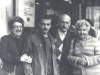 Taratuta family on the day of Misha's departure: Ida, Misha, Aba, and Faina (mother of Aba). Pulkovo airport in Leningrad, August 1, 1987. Photo of Lev Sheiba. co RS