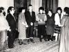 Wedding of Alik Burshtein. From the left: Tzilia (guest from USA), B. Vainerman, Arkady Dynin, Sarah ?, Alik Burshtein, Inneta Burshtein, Edward  Burshtein, B.M. Averbuh, Lena Dynina, M. Averbuh. Leningrad, December 16, 1986. co RS