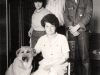 Burshtein family: sitting - Inneta ; standing, from the left - Alina, Edward and Alik, and their dog Dina. Leningrad, 1980s.