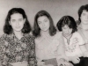 From the left: Hana (Anna) Rabinovich, Sofa and Masha Beletzky, Zhenja Veisman. Leningrad, March 1985, co RS