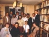 Visit of Sen. William Armstrong and Congressman Jack Kemp to a seminar of the scientists-refuseniks which was held in the apartment of Abram Kagan. From the left: sitting - ?, Yakov Rabinovich, ?, Galina Zelichonok; standing: 1st row – Evgeny Gilbo, Abram Kagan, Gregory Genusov, Evgeny Lein, Yuri Shpeizman, Roald Zelichonok, ?; 2nd row – Sen. William Armstrong, Congressman Jack Kemp, Lev Shapiro. Leningrad, June 1983. co RS