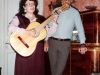 Vera Heyfetz - a singer of a Leningrad ensemble, and a guest from Switzerland Werner Guggenheim. Leningrad, 19??.
