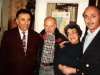 In the Taratutas apartment. From the left: ?, Aba Taratuta, Ida Taratuta, a guest from Switzerland Freddi Zaks. Leningrad, 197?.