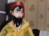 First Purimshpiel with children as actors. Play was written by Dina Elman. Sasha Romanovsky as Haman. Leningrad, 1983. co RS