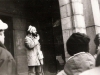 Yom HaShoa (Holocaust Remembrance Day) at the Jewish Preobrazhenskoe cemetery. Daniel Romanovsky speaks. Leningrad, 1987 co RS