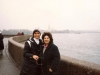 Two visitors from Israel in Leningrad, with the Peter-Paul fortress in the background. Leningrad. On the left Judy Enteen, 1986. co RS