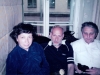 At Marina and Lev Furman's wedding. From the left: Nelli Shpeizman, Aba Taratuta, a visitor from Paris. Leningrad, July 7, 1986, co RS