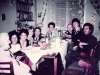 Marike Remer, a member of a Finland voluntary Christian group that helped Jewish refuseniks, meets with refuseniks at the apartment of Vera and Lev Sheiba. From the left: mother of Lev Sheiba, a relative of Lev Sheiba, Svetlana, daughter-in-law of Lev Sheiba, Marike Remer, Leonid Sheiba, Ida Taratuta, Aba Taratuta, Vera Sheiba, Lev Sheiba. Leningrad, 1985. co RS