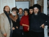 Chaim Potok (USA) meets with refuseniks at the Taratutas’ apartment. From the left: Chaim Potok, Svetlana Kagan, Aba Taratuta, Ida Taratuta, Michael Taratuta, Abram Kagan. Leningrad, 1980s,  co RS