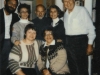 Foreign guests visit Taratutas at their apartment. Standing in the middle - Aba Taratuta; sitting, from the left - Galina Zelichenok and Ida Taratuta. Leningrad,  co RS