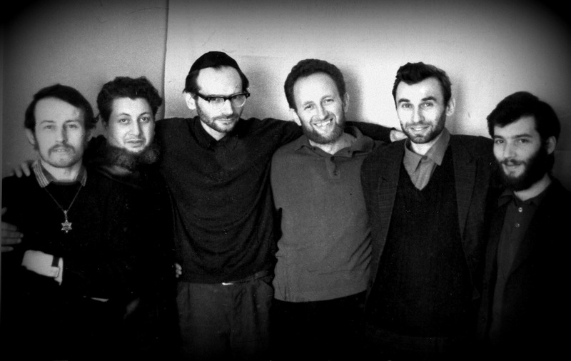 After 15 day hunger strike, l-r Miloslavsky, Vladimir Slepak, Mikhail Zand, Victor Polsky, Vladimir Prestin, Iosif Lokshin, Moscow, 1971, co E. Polsky-Remez