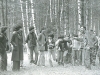 Aharon Gurevich (in the foreground to the right) carries out running contests for children on Lag ba-Omer. Moscow, Ovrazhki forest, May 1980. Photo by Michael Kremen,  co RS.