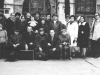 Farewell of five Prisoners of Zion on their road from Moscow to Riga after their release from labor camps. Moscow refuseniks came to congratulate them and to say goodbye (among them 2nd from the left – Elena Bonner). From the left (sitting): Aryeh Khnokh, Wulf Zalmanson, Boris Penson, Anatoly Altman, Hillel Butman. Moscow, 1979, co RS