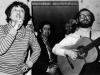 In the apartment of refusenik Pavel Krivonos. Celebration of his son's Bar Mitzvah. Olga Serova and Evgeny Kozhevnikov perform. Moscow, 1978. co RS