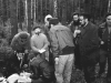 Third  Jewish Song Festival. The Festival jury is working. Moscow, Ovrazhki forest, Succot, 1980. co RS