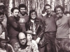 In the forest with Israeli sportsmen, Moscow 1974. Seated: sportsman, Lev Ulanovsky, Anatoli Sharansky. Standing: ?,Solomon Inditsky, Zeev Shakhnovsky, sportsman, Maria Slepak, Alexander Luntz co, Vladimir Slepak.