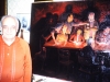 Alexander Lerner near his painting “The last seminar” of activist refuseniks, Moscow 1987, co Frank Brodsky