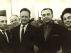 David Khavkin (left) and Grigorii Feigin (third from left) meet with head of Israeli agro-industrial  exhibition Yigal Alon and his wife Ruth, Moscow, 1966, co D. Khavkin  