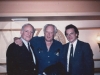 Frank Brodsky co, Leon Uris and Alexander Shmukler on Simhat Tora in Moscow Synagogue, 1989