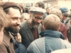 Alexander Kholmiansky, Yosef Begun, Shimon Yantovsky, Welcoming POZ Alexei Magark after release from forced labor camp, Moscow, 1987, co Enid Wurtman