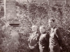 Lev Ovsishcher co, Naum Olshansky  and Efim Davidovich at the memorial to Minsk ghetto Jews massacared in 1942, Minsk,  1975