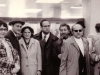 Farewell of Kirill Khenkin and Aharon Spielberg, l-r: Aharon Spielberg, Ida Faineman, mother of Spielberg, Victor Polsky, Vladimir Slepak, Kiril Khenkin.  Sheremetyevo Airport, Moscow, 10.3.1973, co Dan Roginsky.