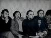 In a  preparational meeting for  cultural symposium, Moscow 1976. From the left: Vladimir Prestin, Vladimir Drot, Petr Roitberg, Iosif Begun.