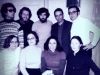 First row l-r: Lusya Lunts, Maria Slepak, guest, Valentina Goldfarb; second row: Alexander Slepak, Vladimir Slepak, Alexander  Goldfarb, Alexander Lunts, ?, Moscow, 1974, co V.Slepak