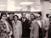 Farewell of Kirill Khenkin and Aharon Spielberg, l-r: Aharon Spielberg, Ida Faineman, mother of Spielberg, Victor Polsky, Vladimir Slepak, Kiril Khenkin.  Sheremetyevo Airport, Moscow, 10.3.1973, co Dan Roginsky.