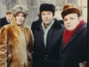 Near Central synagogue in Moscow: Bella Ramm, Yuli Kosharovsky, ?, November 1973, co Enid Wurtman.
