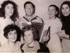 First row l-r: Elena Polsky,co,  Sonya Polsky; second row - Tina Brodetsky, Anatolii Dukor, Alla Milkina, Rima Korenfeld, Moscow, 1969.