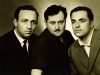 From the left: :David Khavkin, 1930, POZ, one of the leading figures of the movement in fifties-sixties, POZ, arrested in 1958 and sentenced to 5 years imprisonment, released in 1953, arrived in Israel in 1969 ;Iosif Shnider, born in 1927, POZ, arrested in 1957 for Zionist activities, sentenced to 4 years imprisonment, released in 1961 and arrived in Israel in 1969; Dov Shperling, born in 1937 in Riga, Latvia, POZ, arrested in 1957 for Zionist activities, sentenced to 2 years of hard labor, released in 1959, arrived in Israel in 1968.