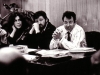 Eli Valk co with new immigrants, Israel, 1986