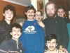 Left to right: in front - Dmitri Liberson; Igor Gorelik; second row - May Gorelik, Boris Leiberson, Misha Levin, Yura Dorin, Mark Kogan, Tanya Liberson, 1988, co Gerry Potik
