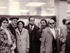 Farewell of Kiril Khenkin and Aharon Spielberg at Sheremetyevo Airport, Oct. 3,1973. L-r: ?, Aharon Spielberg, Ida Faineman, mother of Spielberg, Victor Polsky, Vladimir Slepak, Kiril Khenkin