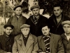 In the prison camp Dubrovlag. Seated from the left:Jora Nutsuev, Meir Draznin (Kiev), Iosif Shnider (Riga), David Khavkin co (Moscow). Standing: Haim Kaufman-Koristen, Anatoli Rubin (Minsk), Dov Sperling (Riga), 1960.
