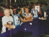 1986. Demonstration in Israel of the mothers of refuseniks and Prisoners of Zion. Two photos in the foreground are held by mothers of Lev Shapiro and Michael Frumkin. Jerusalem, 1986, co RS