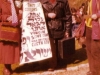 Demonstration on behalf of Anatoly (Natan) Shcharansky. From the left: Natasha Utevsky, Etka Leibowitz, Vitaly Rubin. A poster was made by Lev Utevsky. Jerusalem, 1982
