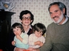 Boris Klotz with his children and Alan Fox, Moscow, 1986, co Frank Brodsky
