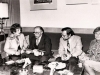 Israeli Prime Minister Menachem Begin receives representatives of American Jewish activists from UCSJ. From the left: Lynn Singer, Menachem Begin, Bob Gordon, Shirley Goldstein. Israel, 19??. co RS