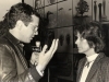 Sharon Wolfe from 35s speaks (from the right) with a reporter from the “Montreal Gazette”. Montreal, Canada, co RS