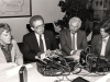 Press-conference on the Soviet Jewry issue. From the left: Hon. Flora MacDonald, Hon. David Smith, Ian Deans, Sharon Wolfe. Montreal, Canada, co RS