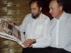 Isi Leibler presents  Pasha Abramovich with an illuminated Jewish Art Calendar. Moscow, 1987. co RS