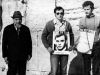 1972. Gdalia Pechersky (extreme left) at the Western Wall, participating in a demonstration for Prisoners of Zion. Jerusalem, 1972. co RS
