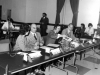 1983. A meeting of  a Canadian Jewish Congress on the issue of Soviet Jewry. At the table, from the left: Jenette Goldman, Itzhak Paritzky, Irwin Cotler, Lev Utevsky. Montreal, Canada, 1983, co RS