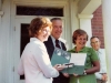 1977.From the left: Catherine Dahlquist, Chairman of the Womens' Group, Republican Party of Nebraska, Senator Henry “Scoop” Jackson, Shirley Goldstein. Omaha, Nebraska, 1977. co RS