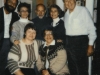 Foreign guests visit Taratutas at their apartment. Standing in the middle - Aba Taratuta; sitting, from the left - Galina Zelichenok and Ida Taratuta. Leningrad,  co RS