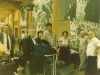 Israeli delegation to International Book Fair before departure from Ben Gurion airport : Shmuel Shatsky,?, Dita Gurevich, Avital Simon, Rina Firstenberg, Arie Krol, Moshe Melamed. August, 1985