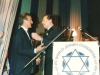 Elie Weisel and Edgar Bronfman,World Jewish Congress event honoring former refuseniks, former Prisoners of Zion, and Soviet Jewry activists at the Diapora Museum, Israel, 1990?, co Enid Wurtman