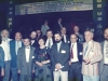 World Jewish Congress Assembly at Beit Hatefusot, Israel, Simcha Dinitz, third from left with members of Russian delegation, co Enid Wurtman